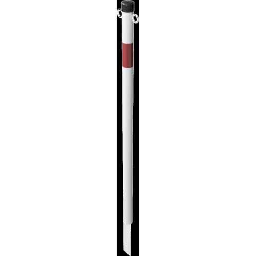  Absperrpfosten Ø 42 mm bis Ø 60 mm Schake Absperrpfosten Ø 42x2,5, Zum Einschlagen, mit 2 Ösen, weiß/rot 12450678