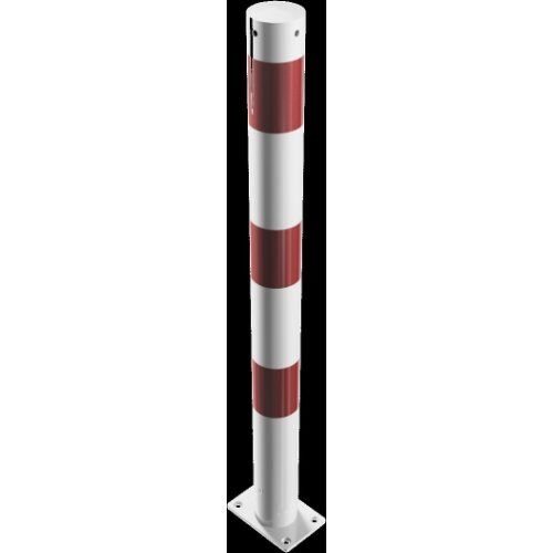  Absperrpfosten Ø 76 mm Schake Absperrpfosten Ø 76 x 2,6, ohne Öse, weiß/rot 12450699