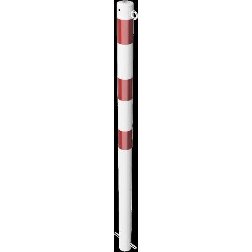  Absperrpfosten Ø 42 mm bis Ø 60 mm Schake Absperrpfosten Ø 60x2,5, zum Einbetonieren, mit 1 Öse, weiß/rot 12450643