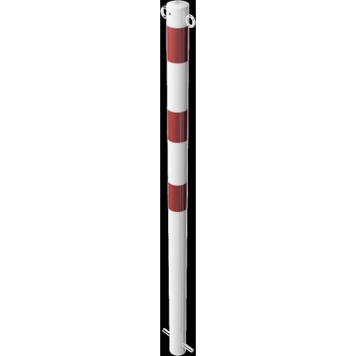  Absperrpfosten Ø 42 mm bis Ø 60 mm Schake Absperrpfosten Ø 60x2,5, zum Einbetonieren, mit 2 Ösen, weiß/rot 12450668