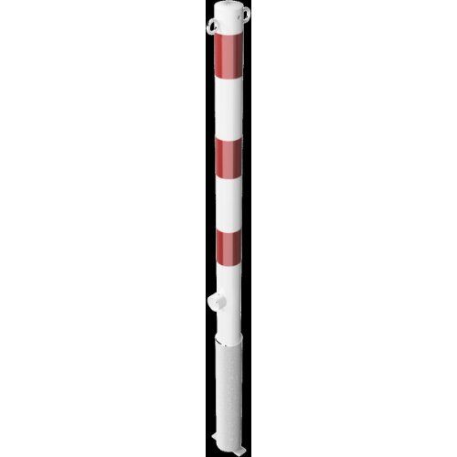  Absperrpfosten Ø 42 mm bis Ø 60 mm Schake Absperrpfosten Ø 60x2,5, mit 2 Ösen, weiß/rot 12450659