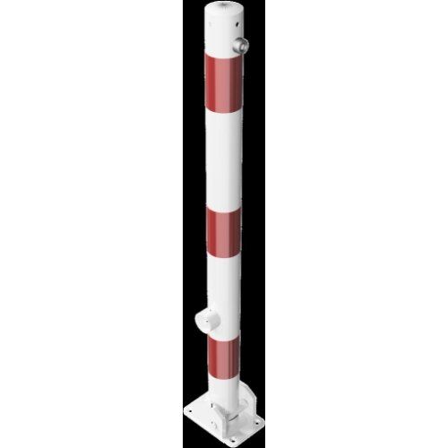  Absperrpfosten Ø 42 mm bis Ø 60 mm Schake Absperrpfosten Ø 60x2,5, ohne Öse, weiß/rot 12450626