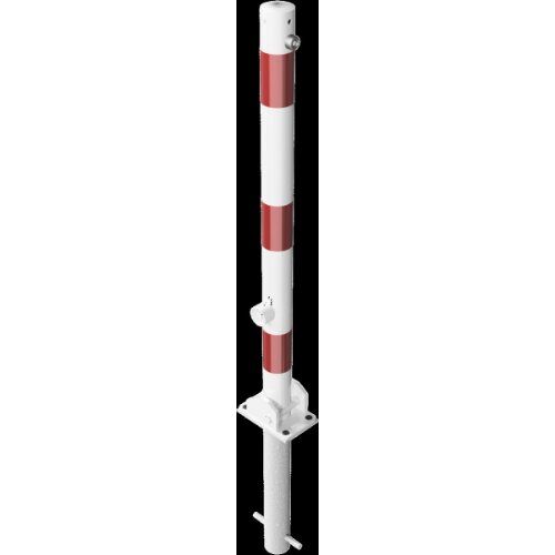  Absperrpfosten Ø 42 mm bis Ø 60 mm Schake Absperrpfosten Ø 60x2,5, zum Einbetonieren, ohne Öse, weiß/rot 12450633