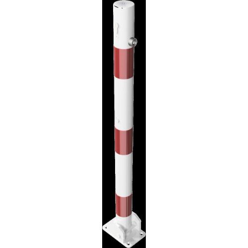  Absperrpfosten Ø 42 mm bis Ø 60 mm Schake Absperrpfosten Ø 60x2,5, ohne Öse, weiß/rot 12450614