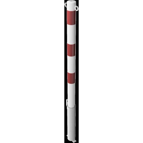  Absperrpfosten Ø 42 mm bis Ø 60 mm Schake Absperrpfosten Ø 60x2,5, mit 2 Ösen, weiß/rot 12450613