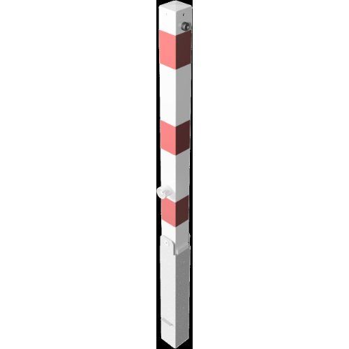  Absperrpfosten 70 mm x 70 mm Schake Absperrpfosten, 70x70, ohne Öse, weiß/rot 12450502