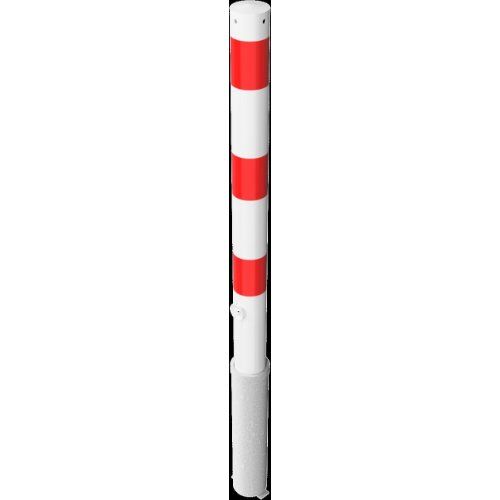  Absperrpfosten Ø 76 mm Schake Absperrpfosten Ø 76 x 2,6, ohne Öse, weiß/rot 12450715