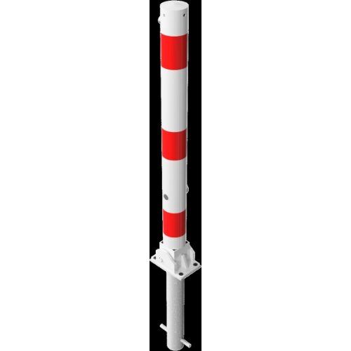  Absperrpfosten Ø 76 mm Schake Absperrpfosten Ø 76 x 2,6, zum Einbetonieren, ohne Öse, weiß/rot 12450711