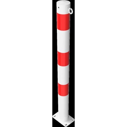  Absperrpfosten Ø 76 mm Schake Absperrpfosten Ø 76 x 2,6, mit 1 Öse, weiß/rot 12450705