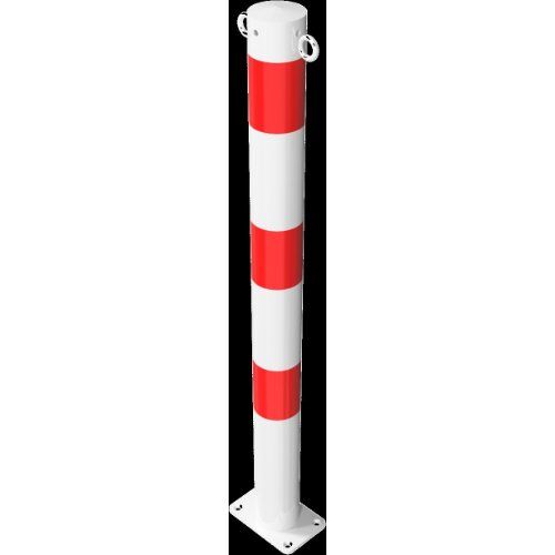  Absperrpfosten Ø 76 mm Schake Absperrpfosten Ø 76 x 2,6, mit 2 Ösen, weiß/rot 12450700