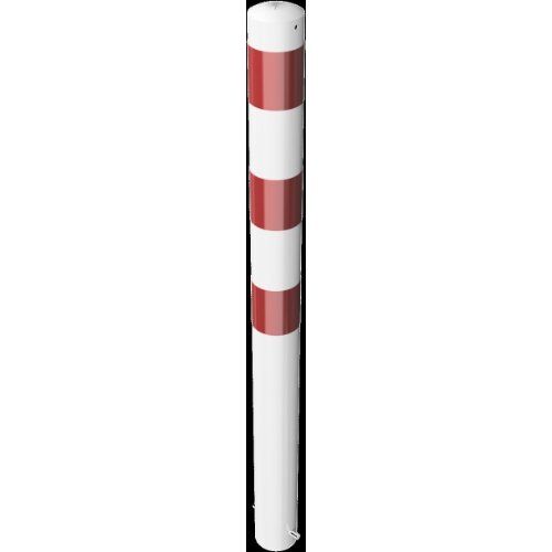  Absperrpfosten Ø 89 mm bis Ø 273 mm Schake Absperrpfosten Ø 102 x 2,9, 1300mm, zum Einbetonieren, ohne Öse, weiß/rot 12450546