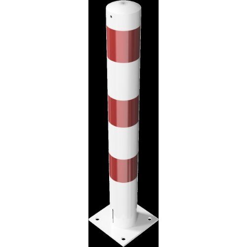  Absperrpfosten Ø 89 mm bis Ø 273 mm Schake Absperrpfosten Ø 108 x 2,9mm, weiß/rot 12450557