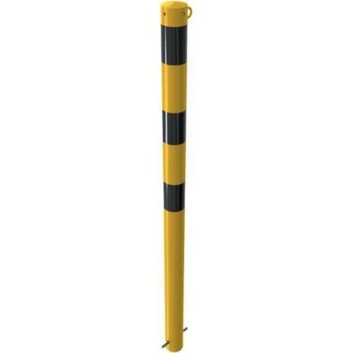  Absperrpfosten Ø 76 mm Schake Absperrpfosten Ø 76 x 2,6, zum Einbetonieren, mit 1 Öse, gelb/schwarz 12450685