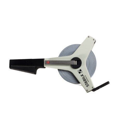  Rahmenbandmaße Stabila Bandmaß BM 42 W, 100 m, weißlackiertes Stahl-Messband, mit Universalhaken 12383115