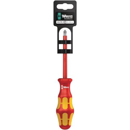  Kraftform Plus – Serie 100 VDE 165 i PZ/S SB VDE-isolierte Schraubendreher für PlusMinus-Schrauben (Pozidriv/Schlitz), # 1 x 80 mm 12453010
