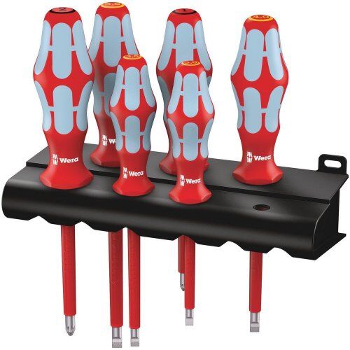  Kraftform Edelstahl Schraubendreher VDE 3165 i/6 Schraubendrehersatz, Edelstahl + Rack, 6-teilig 12453182