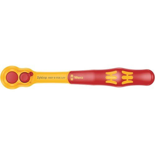  Zyklop VDE Knarre und Zubehör - Stückgeprüfte Sicherheit. 8007 B VDE Zyklop Knarre, isoliert, mit Umschalthebel, mit 3/8"-Antrieb, 3/8" x 222 mm 12452973