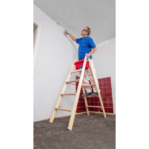  Stufen- und Plattformleitern Hymer Holz-Stufenstehleiter, beidseitig begehbar, 2x12 Stufen, Länge 3,48 m 12378550