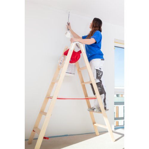  Stufen- und Plattformleitern Hymer Holz-Stufenstehleiter, beidseitig begehbar, 2x12 Stufen, Länge 3,48 m 12378550