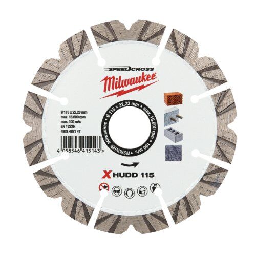  Premium SpeedCross Sägeblätter Milwaukee Speedcross Diamanttrennscheibe XHUDD 115mm 12465453
