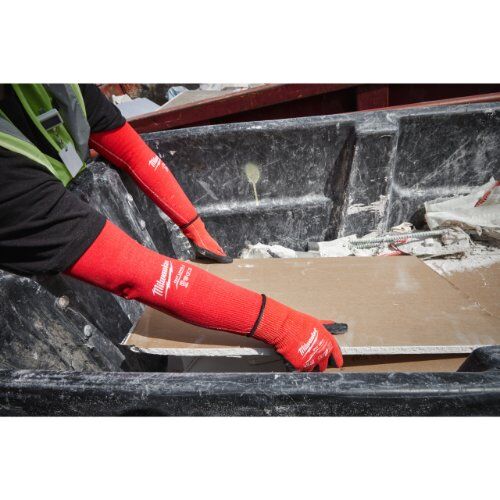  Persönliche Schutzausrüstung Arbeitshandschuhe Milwaukee Arm-Schnittschutz Klasse C, Länge 400 mm rot 12464806