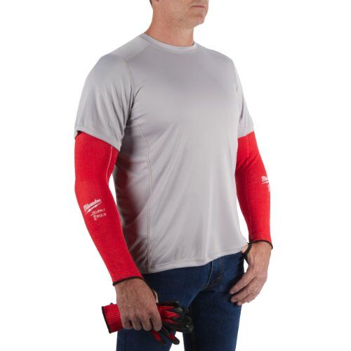  Persönliche Schutzausrüstung Arbeitshandschuhe Milwaukee Arm-Schnittschutz Klasse C, Länge 450 mm rot 12464771
