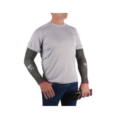  Persönliche Schutzausrüstung Arbeitshandschuhe Milwaukee Arm-Schnittschutz Klasse E, 40 cm, grau 12464773
