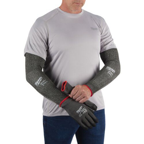  Persönliche Schutzausrüstung Arbeitshandschuhe Milwaukee Arm-Schnittschutz Klasse E, 40 cm, grau 12464773