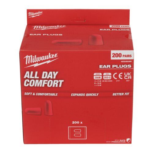  Gehörschutz Milwaukee Gehörschutzstöpsel Schaumstoff (200 Paar) 12464888