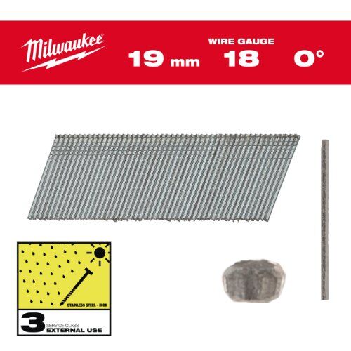  Nägel und Klammern Milwaukee Stauchkopf-Nägel 18G Inox19mmSC3(10.000) 12464991