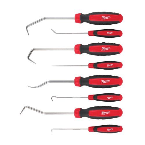  Haken- und Anreißwerkzeug-Sets Milwaukee Montagehaken Set Heavy-Duty, 8-tlg. (2 x flach, 2 x gebogen, 2 x 90°, 2 x 45°) 12464490