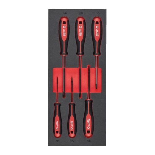  Schaumstoffeinsätze Milwaukee Tri-Lobe Schraubendreher Einlage 6-tlg., Torx 12464583