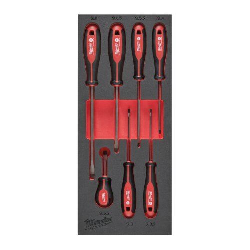  Schaumstoffeinsätze Milwaukee Tri-Lobe Schraubendreher Einlage 7-tlg., SL 12464578