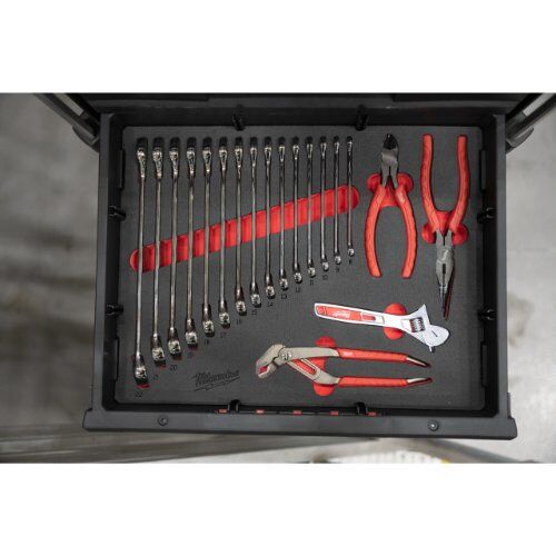  Adapter und Koffereinlagen Milwaukee PACKOUT Ringmaulschlüssel- und Zangen Set, Einlage 19-tlg. 12464549