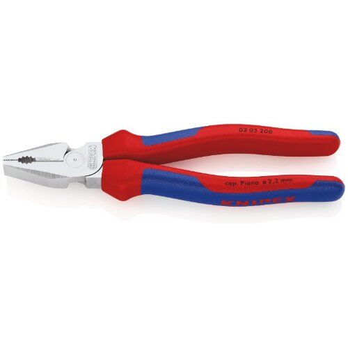  Kraft-Kombizangen KNIPEX 02 05 200 Kraft-Kombizange mit Mehrkomponenten-Hüllen verchromt 200 mm 12381042