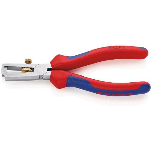  Abisolierzangen universal KNIPEX 11 05 160 Abisolierzange mit Öffnungsfeder, universal mit Mehrkomponenten-Hüllen verchromt 160 mm 12380415