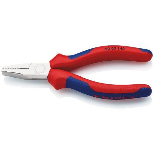  Flachzangen KNIPEX 20 05 140 Flachzange mit Mehrkomponenten-Hüllen verchromt 140 mm 12380814