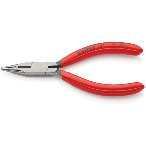  Flachrundzangen mit Schneide (Radiozangen) KNIPEX 25 01 125 Flachrundzange mit Schneide (Radiozange) mit Kunststoff überzogen schwarz atramentiert 125 mm 12380847