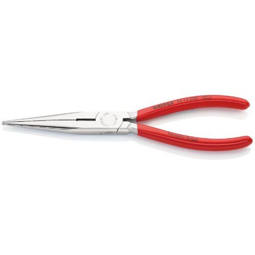  Flachrundzangen mit Schneide (Storchschnabelzangen) KNIPEX 26 13 200 Flachrundzange mit Schneide (Storchschnabelzange) mit Kunststoff überzogen verchromt 200 mm 12380834
