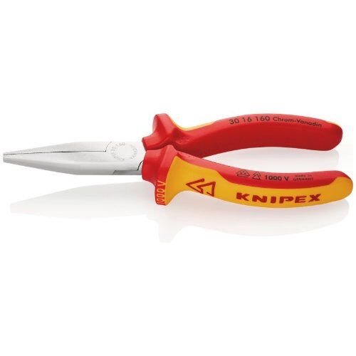  Langbeckzangen KNIPEX 30 16 160 Langbeckzange isoliert mit Mehrkomponenten-Hüllen, VDE-geprüft verchromt 160 mm 12380861