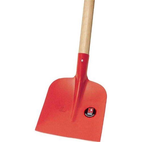  Idealspaten Schaufeln RUHR-BRILLANT-Holsteiner Sandschaufel, rot pulverbeschichtet, Dülle 3/4 gehoben, Eschen-Langstiel 130 cm 12379975
