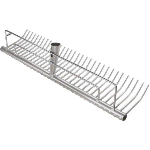  Idealspaten Rechen IDEAL-Rasenrechen, 2 Parallelstreben, silber pulverbeschichtet, konische Dülle 12379898