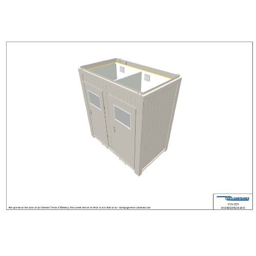  Sanitärboxen Containex 8' DUO-WC-BOX inkl. 2x 5l-Untertischspeicher - weiß 1238806