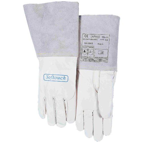  Schweißhandschuhe ELMAG 5-Finger-Schweißerhandschuhe WELDAS 10-1005 L WIG/TIG, Top-Kalbs-Vollleder m. verst. Daumen, Gr. 9 12408310