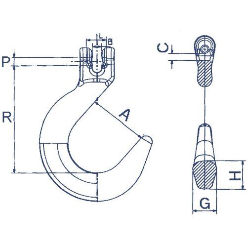  Giessereihaken mit Gabelkopf CARTEC® Giessereihaken(Gabelkopf), GK8, 7/8 mm 12401407