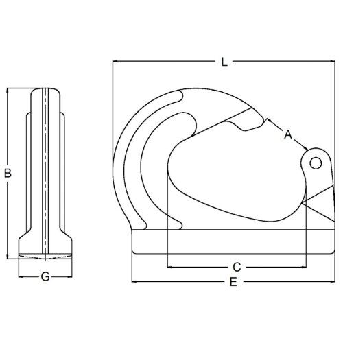 Anschweißhaken McBULL® Anschweißhaken, GK8, 1120 kg 12403079