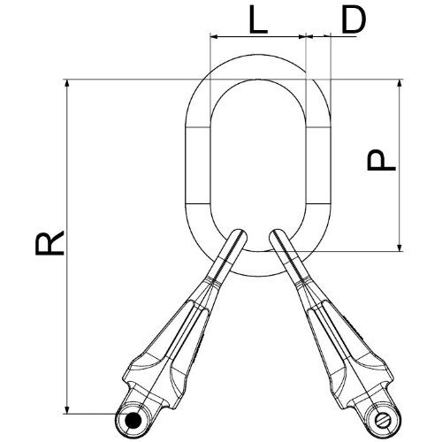  Kuppel-Aufhängegarnituren mit Verkürzungshaken, für 2-strängig Kuppel-Aufhängekopf mit Verkürzungshaken, GK10, A18X 12402657