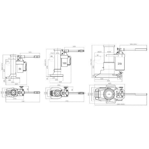 Sonstiges Hydraulikheber McBULL® Hydraulikheber,  10 t, Hubhöhe 230 mm 12398701