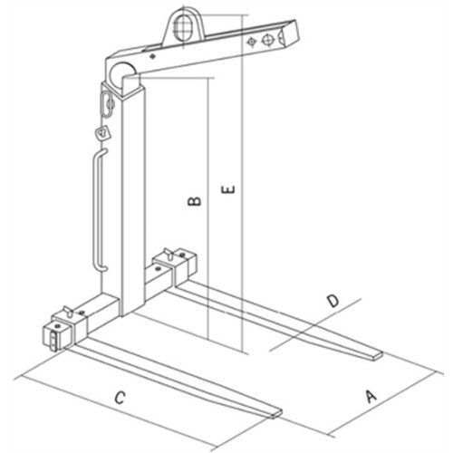  Krangabeln McBULL® Ladegabel (automatischer Gewichtsausgleich), 1,5 t 12398715