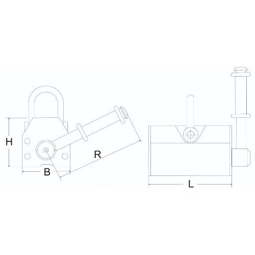  Permanent-Lasthebemagnete McBULL® Lasthebemagnet, 2000 kg (Flachmaterial), 1000 kg (Rundmaterial) 12398736